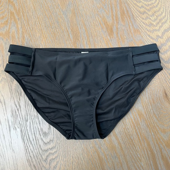 Ocean Blues Other - 🌊Ocean Blues Womens Black Strappy Side Cutout Bikini Bottom Swimwear Size Large